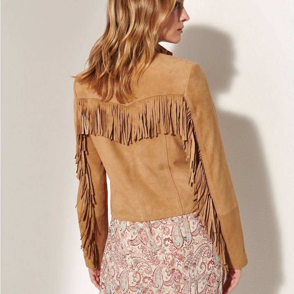 Overland Cadie Suede Leather Fringe Jacket